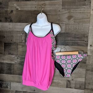 Tankini Black and pink L